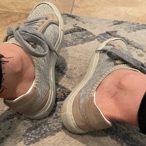 Brunello Cucinelli Gray and Tan Sneakers